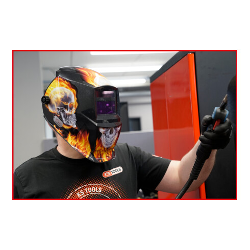 KS Tools Casco di protezione automatico per saldatori, modello Flame