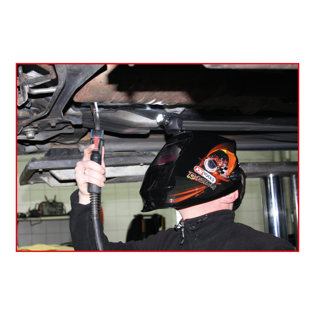 KS Tools Casco di protezione per saldatori con lampada integrata