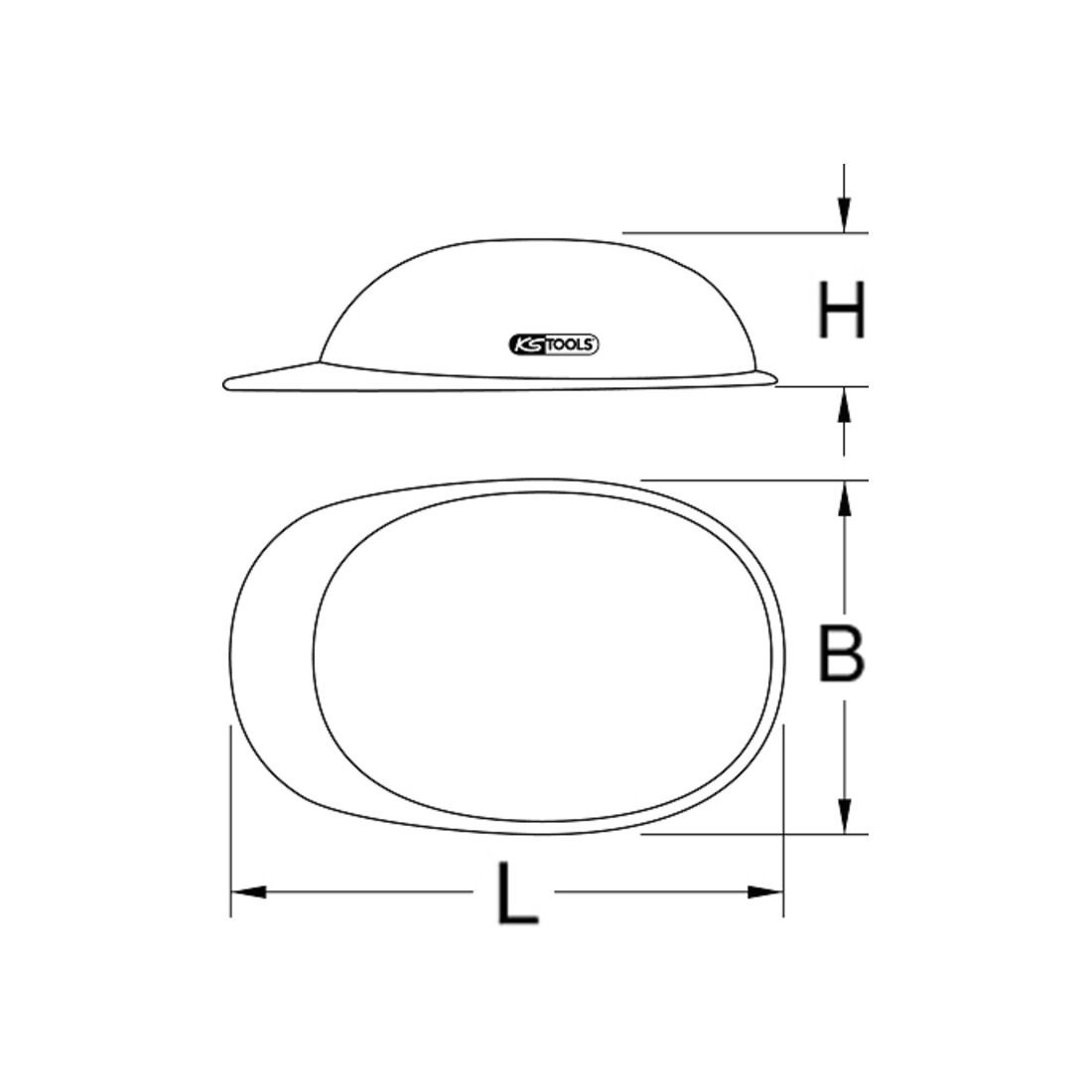 KS Tools Casco di sicurezza, rosso