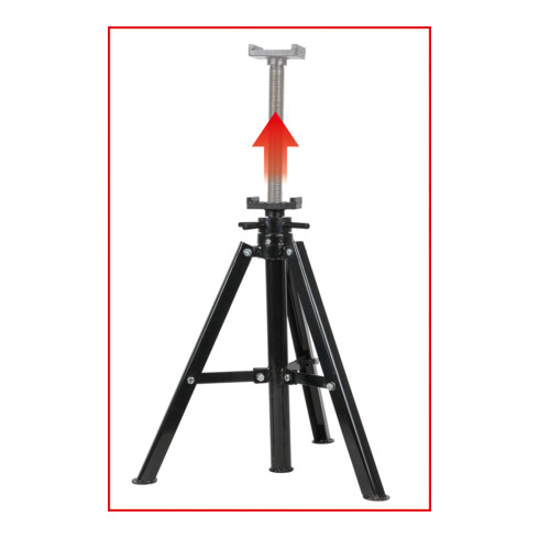 KS Tools Cavalletto per vite di pressione in acciaio, 12t, 710-1065mm