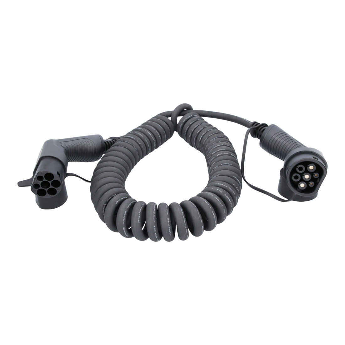 KS Tools Cavo di ricarica a spirale efuturo tipo 2 su connettore tipo 2, 1 fase, fino a 7,4 kW, 32A, 230V, modalità 3,5m