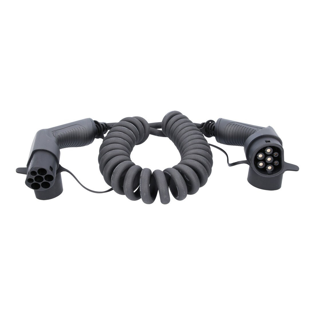 KS Tools Cavo di ricarica a spirale efuturo tipo 2 su connettore tipo 2, 3 fasi, fino a 11 kW, 32A, 400V, modalità 3,5m