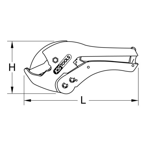 KS Tools Cesoia automatica per tubi di plastica 0-42mm, 230mm