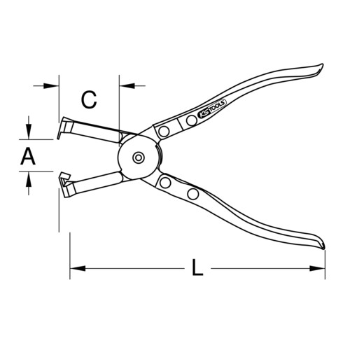 KS Tools Cesoia per fascette, angolata, 230mm
