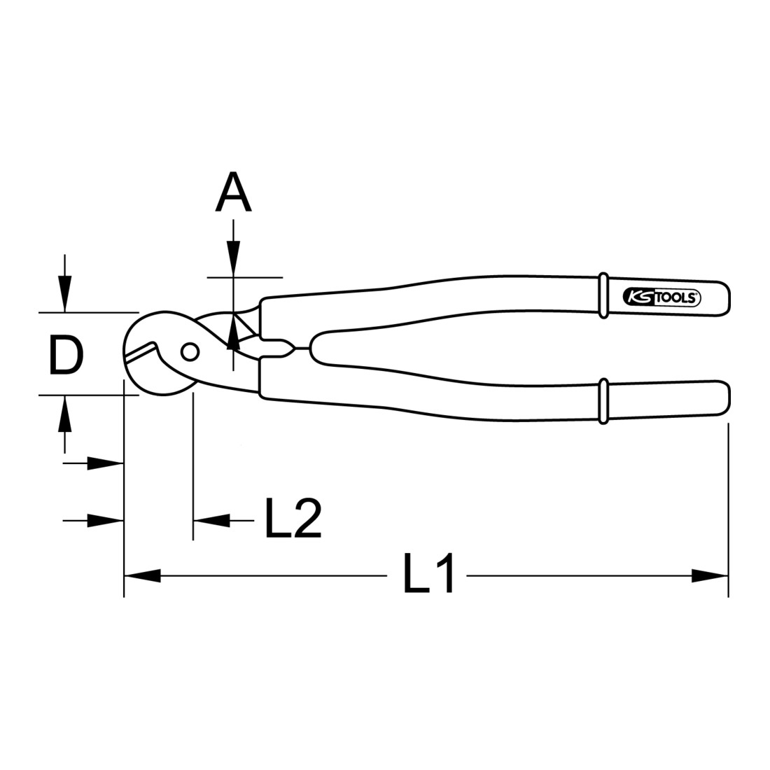 KS Tools Cesoie isolate, 800mm