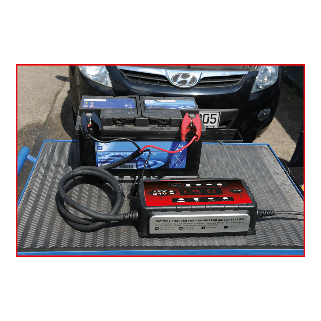 KS Tools Chargeur de batteries haute fréquence SMARTcharger 12V + 24V, 25A/12.5A