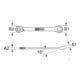 KS Tools Chiave a cricco GEARplus per mini bit, reversibile, pollici-5