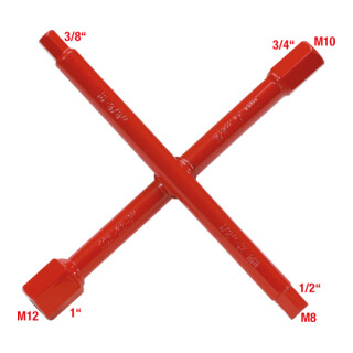 KS Tools Chiave a croce per impianti sanitari, 7 funzioni