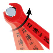 KS Tools Chiave a forchetta a cricchetto con isolamento protettivo, 14mm-3