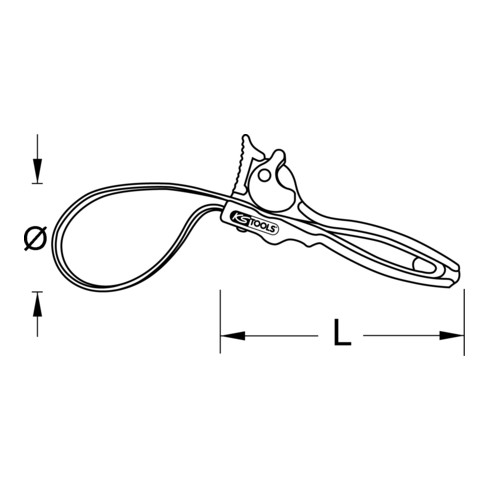 KS Tools Chiave a nastro, Ø 140mm