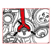 KS Tools Chiave a ventaglio in visco per Mercedes, L=410mm-3