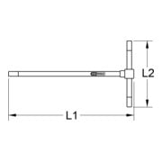 KS Tools Chiave ad esagono incassato con impugnatura a T, 14,0mm-3