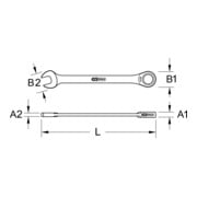 KS Tools Chiave a cricco ad anello KS Tools, diritta (metrica)-4