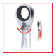 KS Tools Chiave a cricco ad anello KS Tools, extra corta, reversibile (metrica)-5