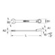 KS Tools Chiave a cricco ad anello con Ring stop GEARplus, reversibile (metrica)-2