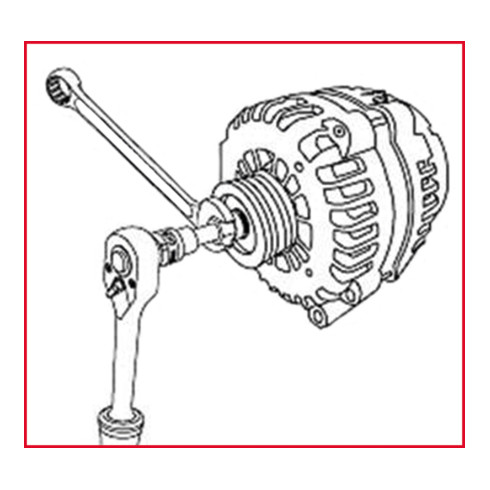 KS Tools Chiave combinata esagonale 1/2" per alternatori