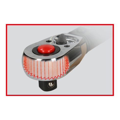 KS Tools Chiave dinamometrica a cricco ERGOTORQUE® precision 1/2", 20-100 Nm