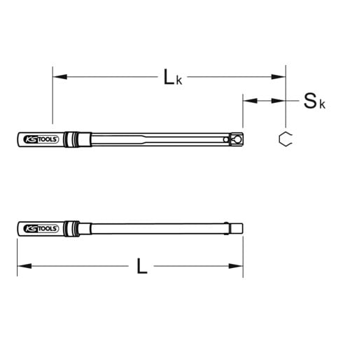 KS Tools Chiave dinamometrica industriale con inserto da 14x18mm