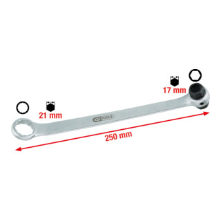 KS Tools Chiave esagonale per servizio olio VAG, 17x21mm