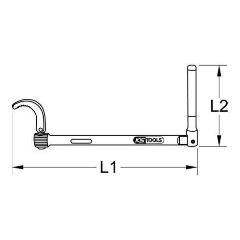 KS Tools Chiave per dadi rubinetti Ø10-32mm, 275mm