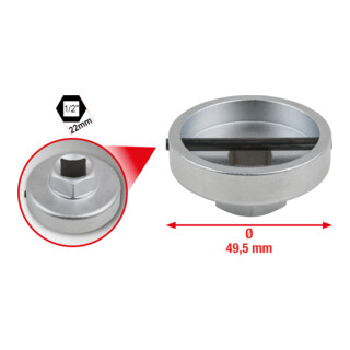 KS Tools Chiave per filtro olio 1/2", SW 49,5mm