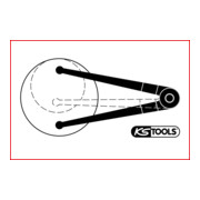KS Tools Chiave per frontali Ø 14 - 100mm con diametro del perno 5,0mm-5