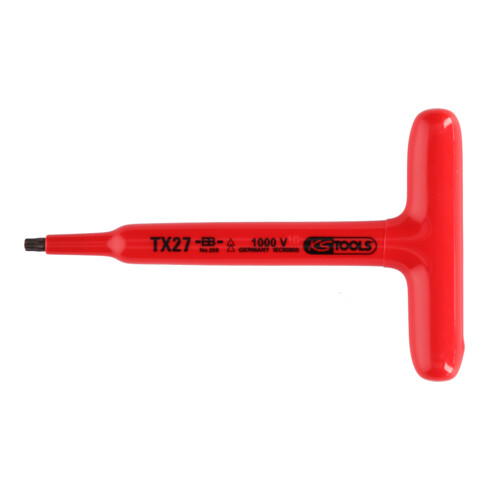 KS Tools Chiave per perni Torx con manico a T e isolamento protettivo, T20, 120mm