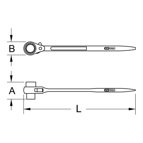 KS Tools Chiave per ponteggi reversibile