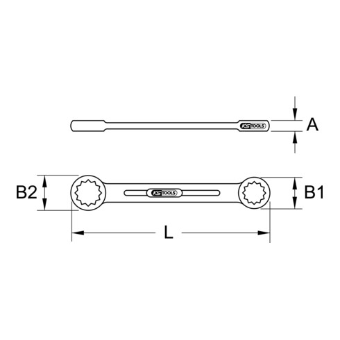 KS Tools Chiave poligonale doppia ULTIMATEplus