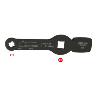 KS Tools Chiave TX ad impatto 3/4" con 2 superfici di battuta