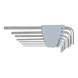 KS Tools Chiavi a brugola esagonali in acciaio inox, 7pz., lunghe