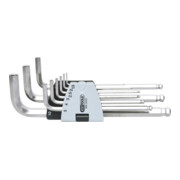 KS Tools Chiavi a brugola esagonali in acciaio inox, 9pz., lunghe