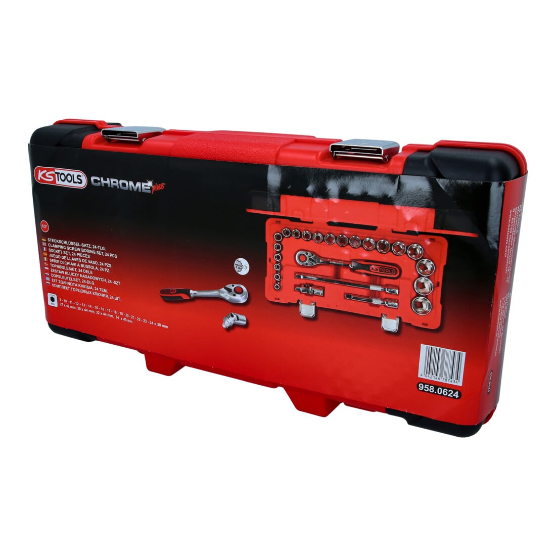 KS Tools Chiavi a bussola 1/2" CHROMEplus, 24pz.