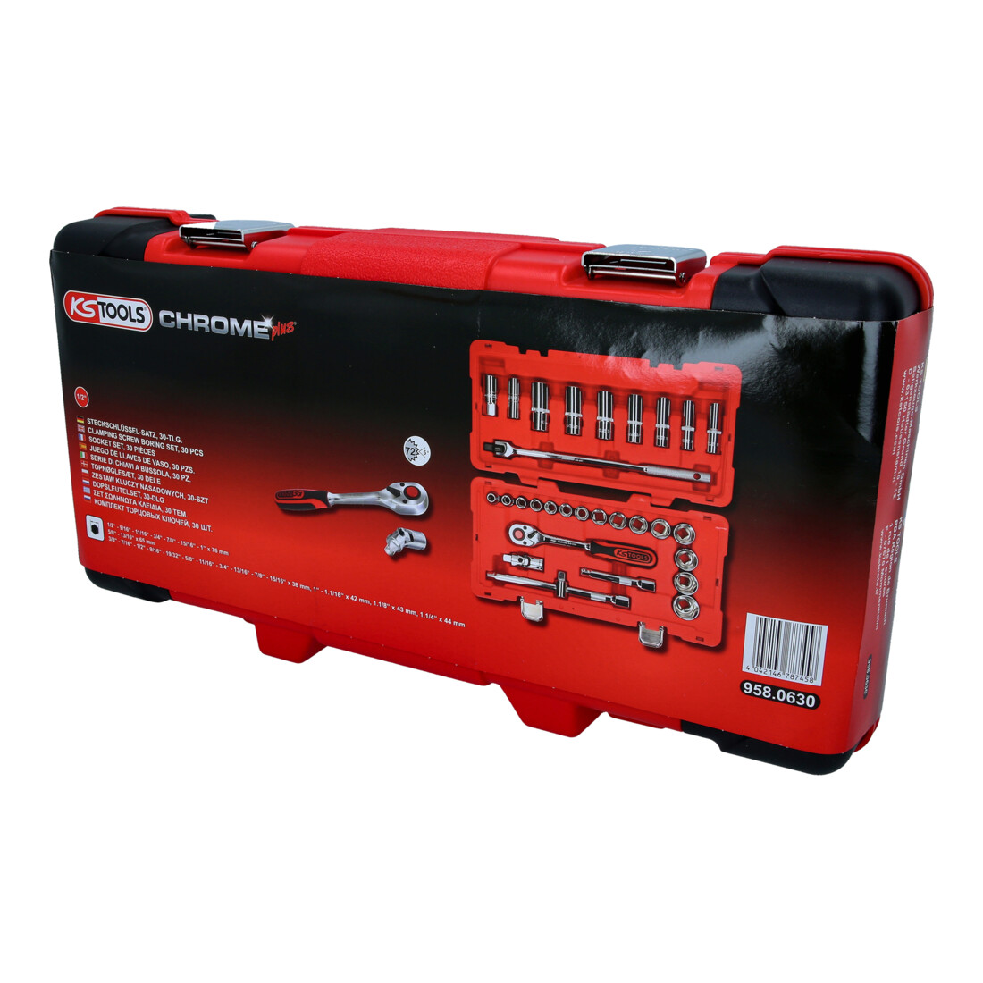 KS Tools Chiavi a bussola 1/2" CHROMEplus, 30pz.