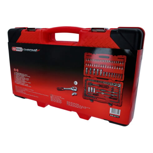 KS Tools Chiavi a bussola 1/4"+1/2" CHROMEplus, 110pz.