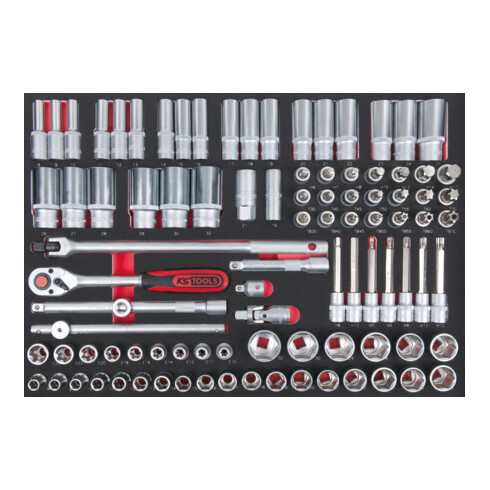 KS Tools Chiavi a bussola SCS, 95pz., 1/2" in modulo 1/1