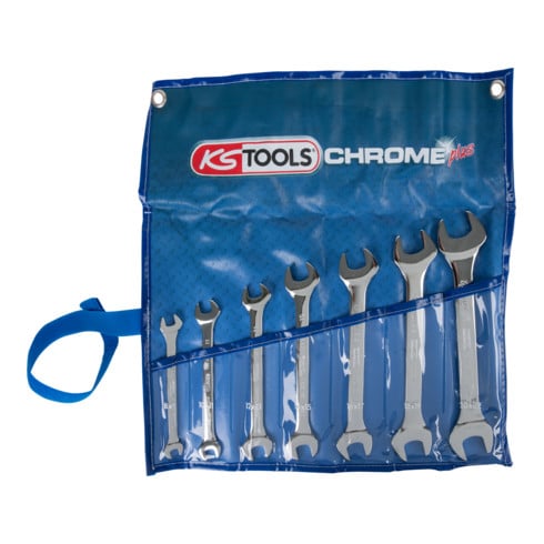 KS Tools Chiavi a forchetta doppia CHROMEplus, 7pz.