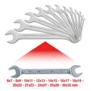 KS Tools Chiavi a forchette doppie CLASSIC, 12pz., 6x7-30x32mm