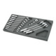 KS Tools Chiavi combinate a cricchetto articolato GEARplus, 16pz., in modulo 1/3-3