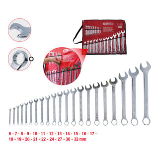 KS Tools Chiavi combinate, inclinate, 21pz., 6-32mm