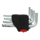 KS Tools Chiavi maschio esagonali con testa sferica piegate, 10pz., corto, 1/16"-3/8"-3