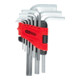 KS Tools Chiavi maschio esagonali piegate, in supporto pieghevole, 9pz., 1/16"-3/8"-1