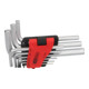 KS Tools Chiavi maschio esagonali piegate, in supporto pieghevole, 9pz., 1/16"-3/8"-3