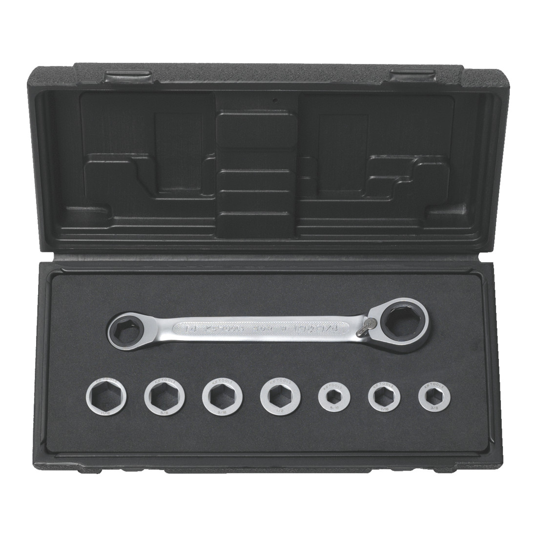 KS Tools Chiavi poligonali a cricco doppie GEARplus, 8pz.