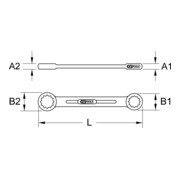 KS Tools CHROMEplus Clé à douille à double extrémité, XL, 20x22mm-3