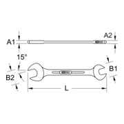 KS Tools CHROMEplus Doppel-Maulschlüssel, 6x7mm-4