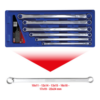 KS Tools CHROMEplus Doppel-Ringschlüssel-Satz, XL, 6-tlg.