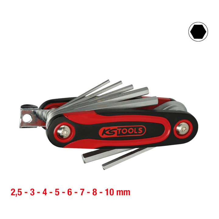 KS Tools CHROMEplus inbussleutel klaphouder,8 st.