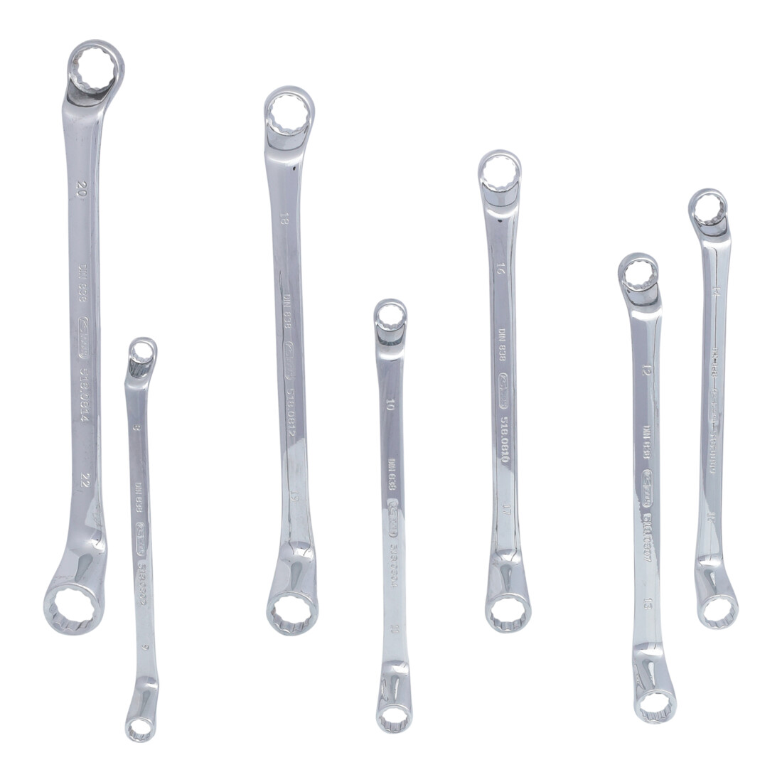 KS Tools CHROMEplus Jeu de clés polygonales, 7 pcs.