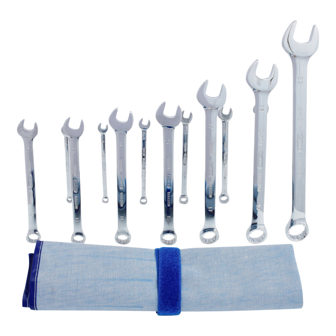 KS Tools CHROMEplus Ringmaulschlüssel-Satz, abgewinkelt, 13-teilig